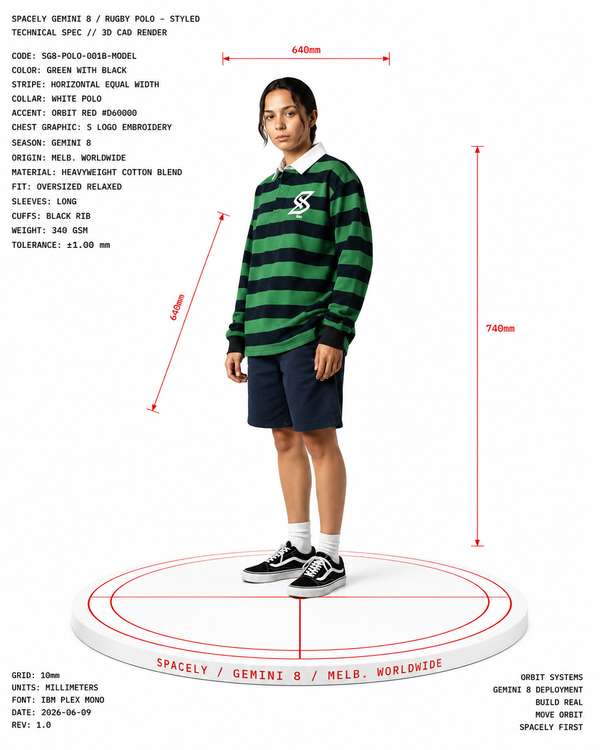 GEMINI 8 Rugby Polo — Contrast Stripe
