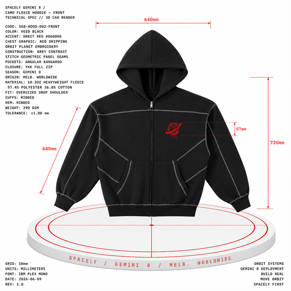 GEMINI 8 — COSMIC CAMO FLEECE HOODIE