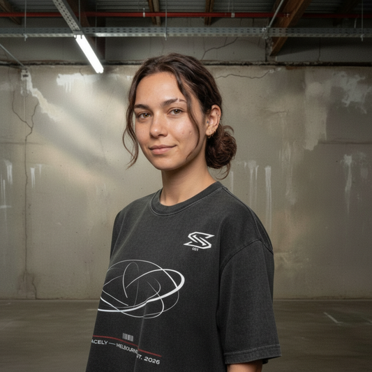 ORBIT CROP TEE G8001 — SNOW WASHED