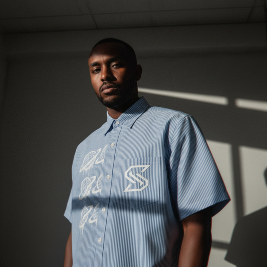 ORBIT WORK SHIRT G8001 — SKY BLUE STRIPE