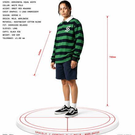 GEMINI 8 Rugby Polo — Contrast Stripe