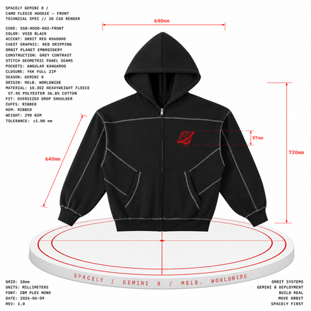 GEMINI 8 — COSMIC CAMO FLEECE HOODIE