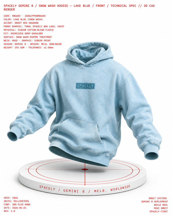 GEMINI 8 — SNOW WASH HOODIE