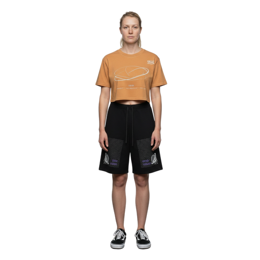 ORBIT CROP TEE G8001 — SNOW WASHED