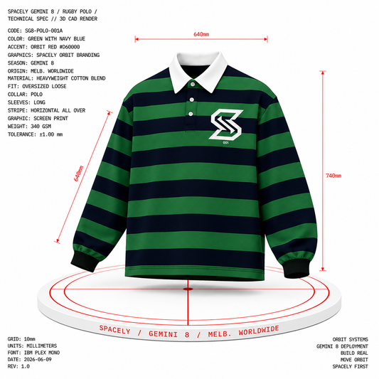 GEMINI 8 Rugby Polo — Contrast Stripe