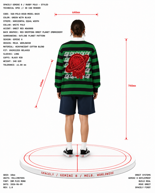 GEMINI 8 Rugby Polo — Contrast Stripe