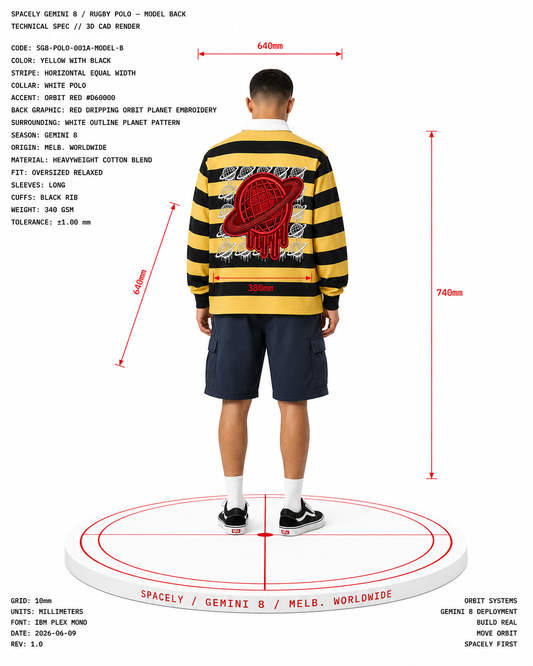 GEMINI 8 Rugby Polo — Contrast Stripe