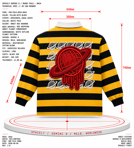 GEMINI 8 Rugby Polo — Contrast Stripe