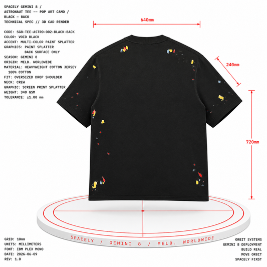 GEMINI 8 Astronaut Tee — Pop Art Camo