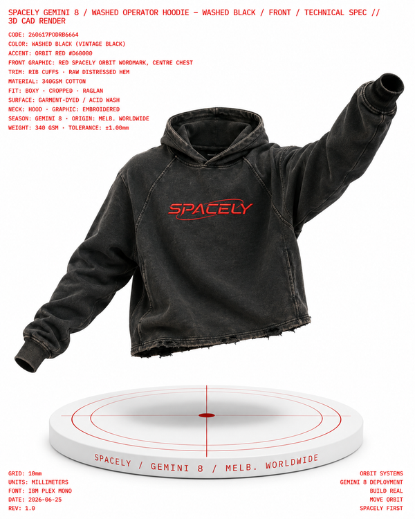 GEMINI 8 — WASHED OPERATOR HOODIE